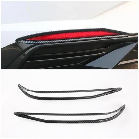 Carbon Fiber Rear Fog Light Lamp Lid Cover Trim For -2024 Hyundai Elantra