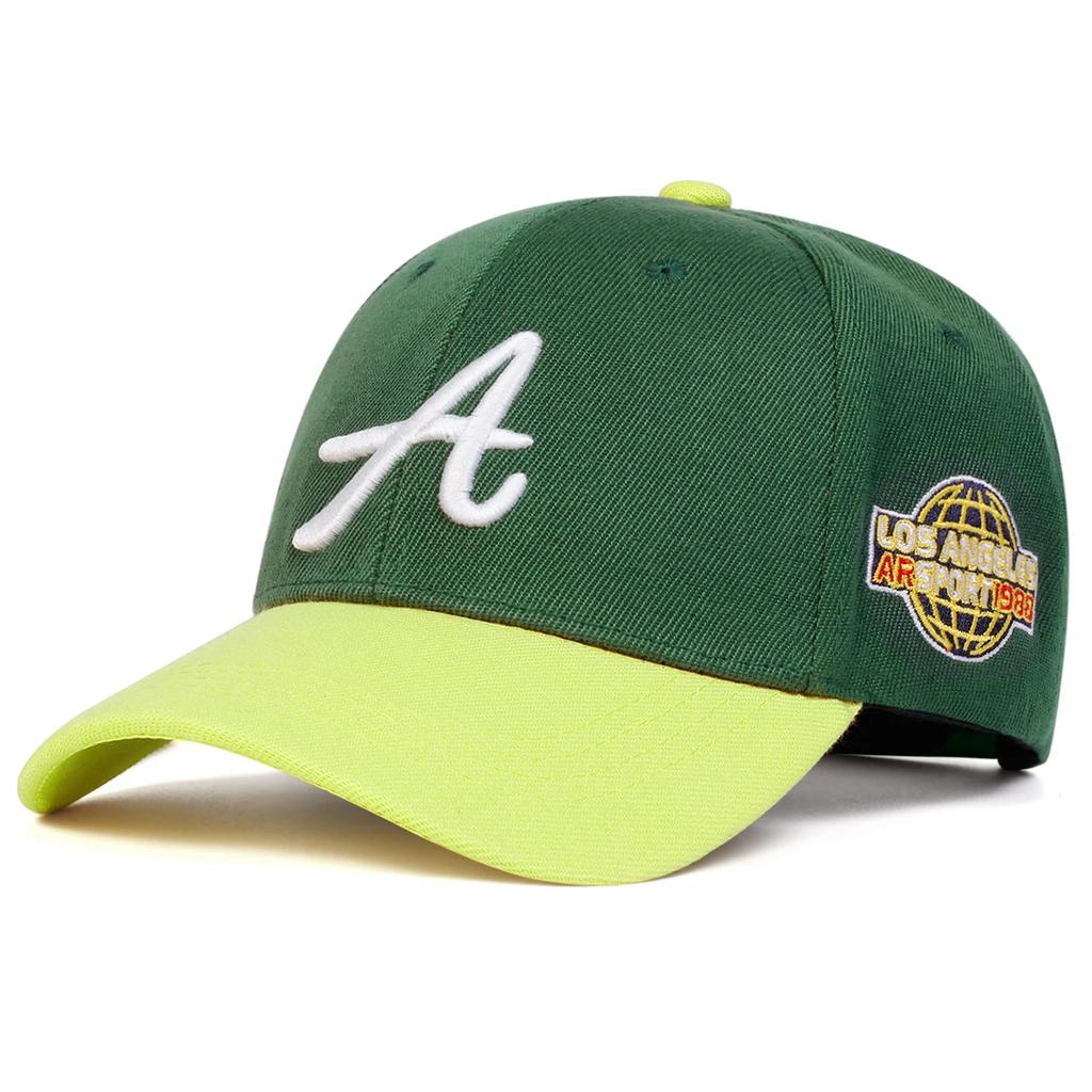 Unisex A Letter Embroidery Side Earth Baseball Caps Spring Autumn Outdoor Adjustable Casual Hats Sunscreen Hat