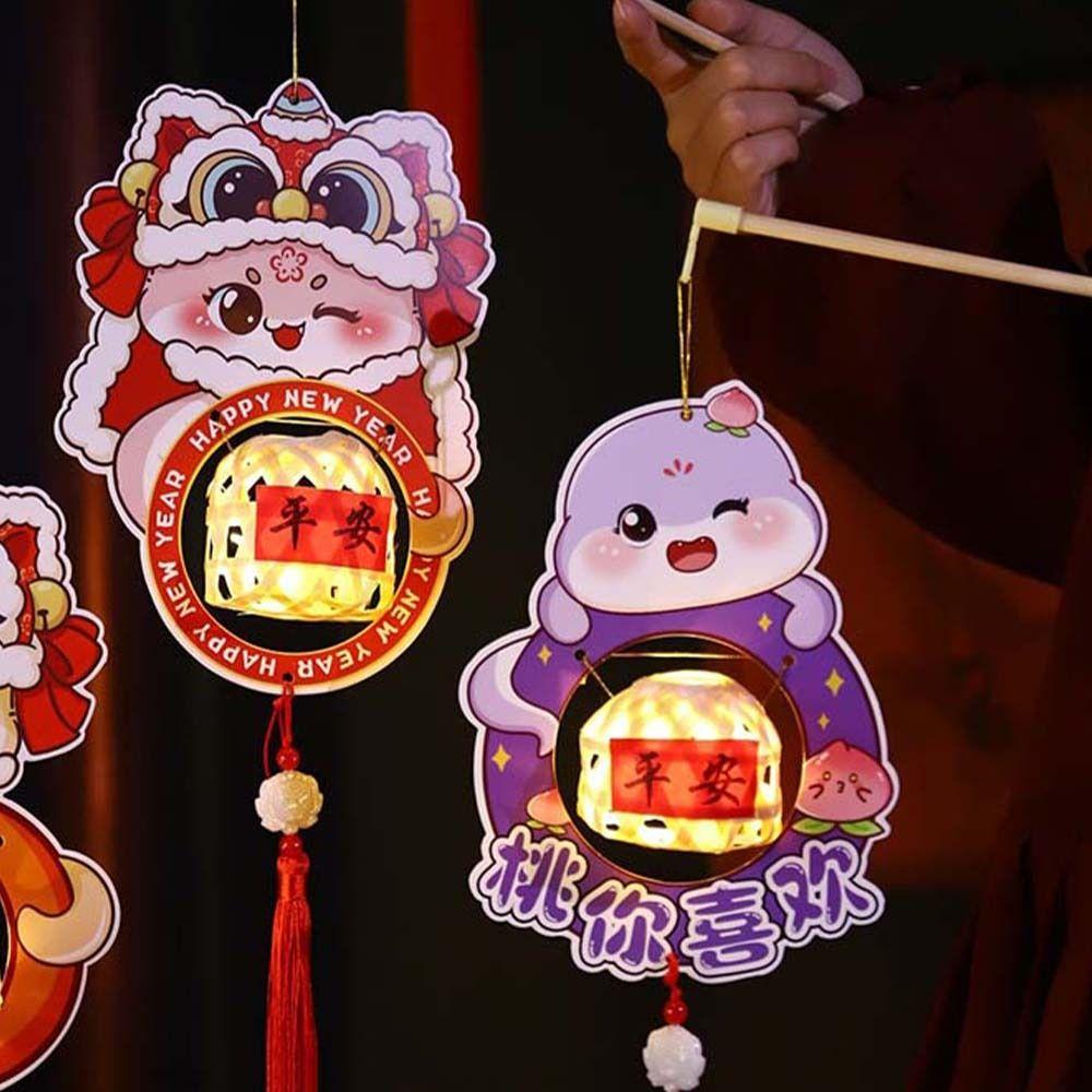 Chinese Style New Year Portable Lantern Traditional Spring Festival Supplies  Good Luck Decoration