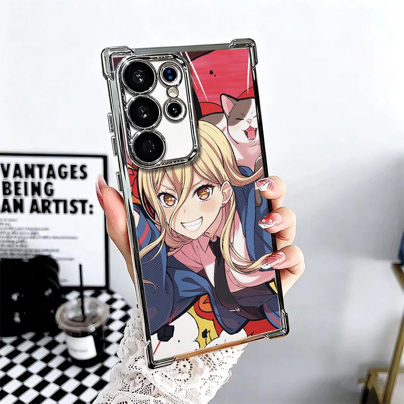 

Anime Character Power CSM Soft Phone Case For Samsung Galaxy S26 Ultra S25 Edge S24 FE S23 Plus S22 S21 + S20 Plating Anti-Fall Samsung S21 Plus
