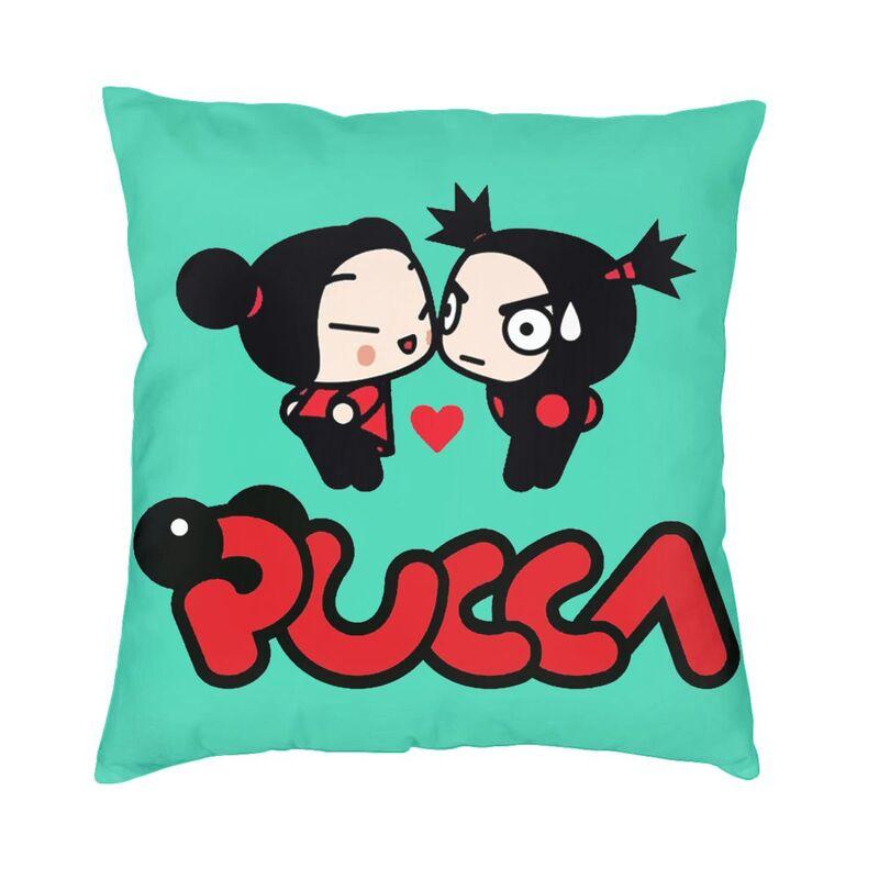 Moderní Funny Love Pucca a Garu povlak na polštář na pohovku Polyesterová TV Animace Pouzdro na polštář Anime povlak na polštář do obývacího pokoje