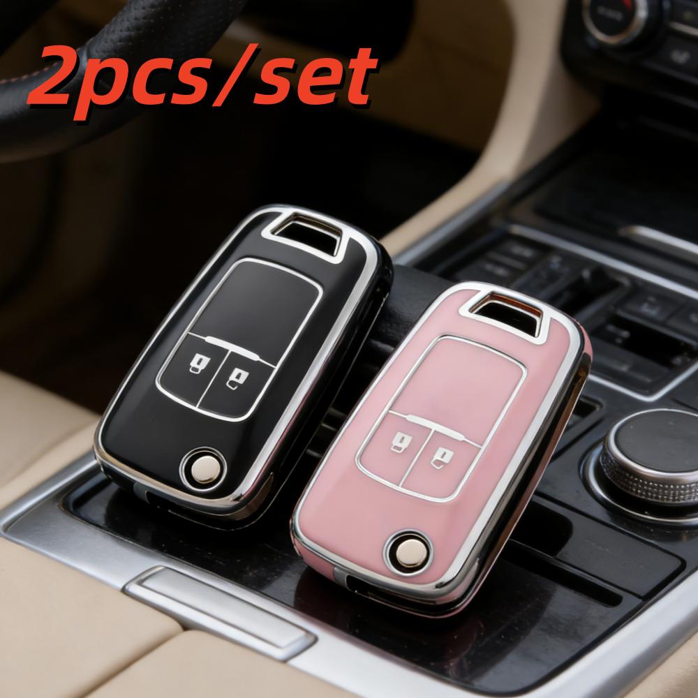 2 Stück Autoschlüsselhülle Abdeckungen Für Chevrolet Cruze Spark Orlando Malibu Für Opel Vauxhall Astra J Corsa D E Zafira Mokka