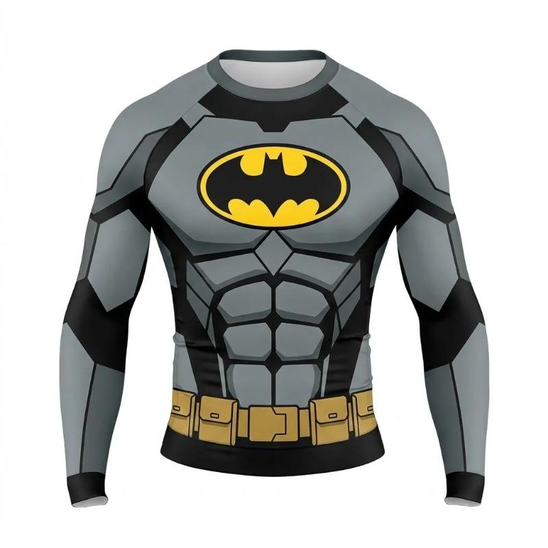 Summer 3D Printed Men's Sports Fitness Training Running Breathable Quick Drying Long Sleeve T-shirt