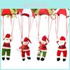 Charming Santa Claus Snowman Christmas Home Ceiling Decoration Parachute Doll Toy