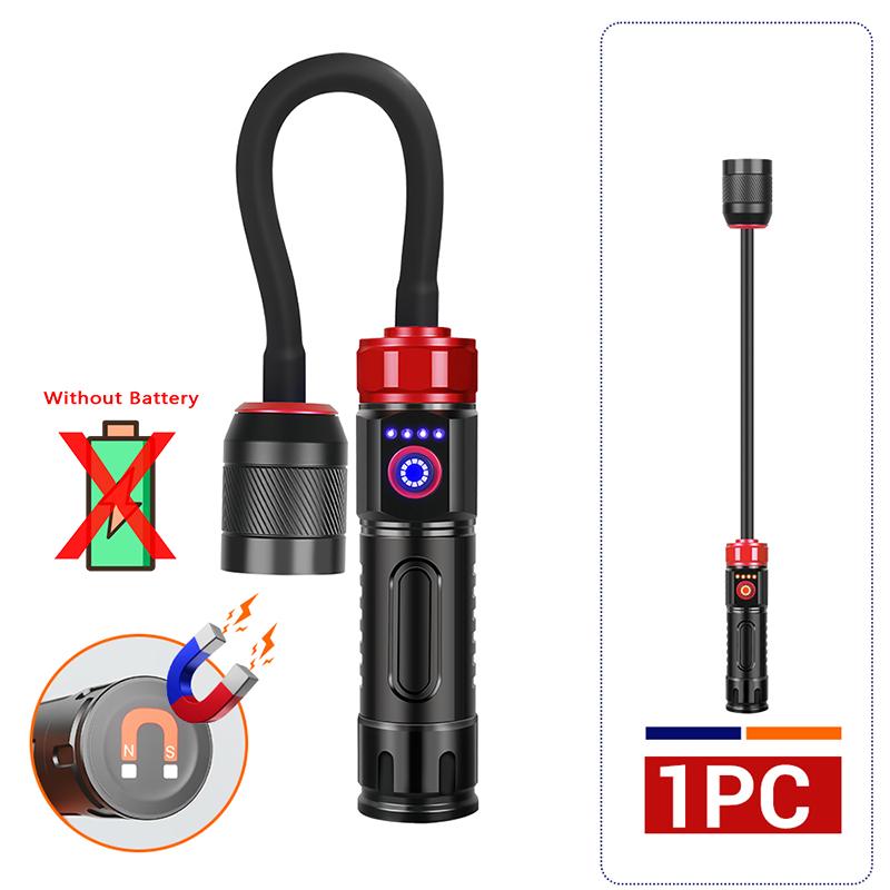 Magnetic LED Flashlights, 360° Rotation Lamp Head,Aluminum Alloy Rechargeable Work Torch,Waterproof Outdoor BBQ Camping Lights