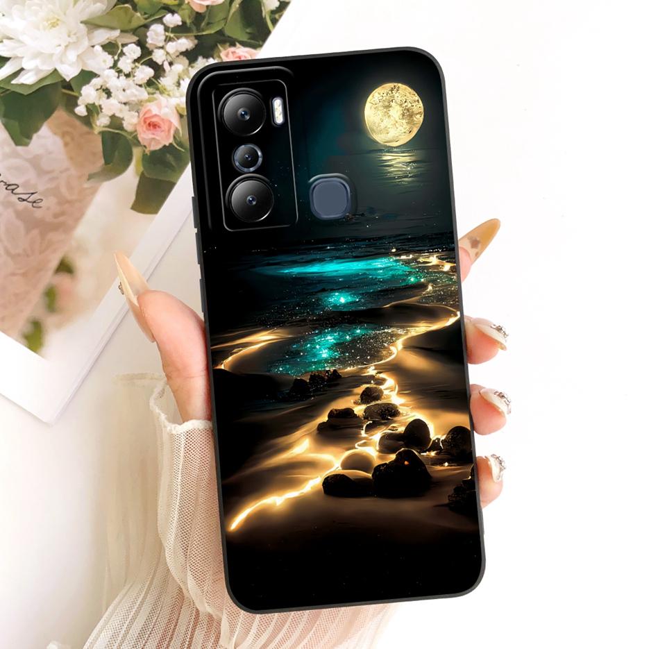 For Infinix Hot 20i Case Hot 20S X6827 Luxury Flowers Candy Painted Cover Soft Silicone Case For Infinix Hot 20 Play Hot20 Shell