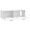 Wall Mounted TV Cabinet Glossy White 98 x 31 x 30 cm