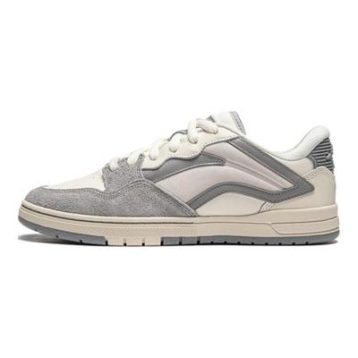 Li Ning Weiw Pro Non-Slip Low-Top Skate Shoes Men Skate Shoes White Gray AEPU017-1