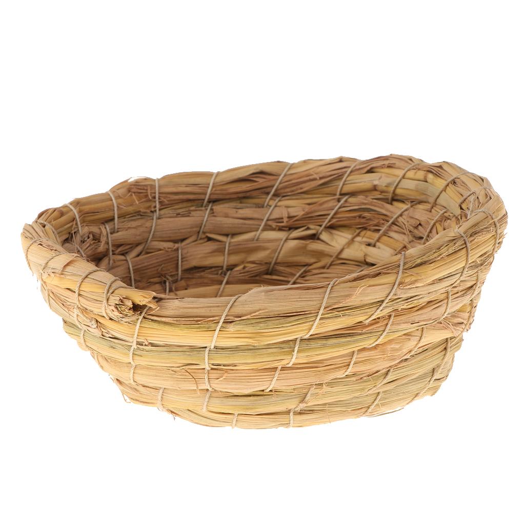 Bird Hatching Breeding Nest Straw Pet Bed House Portable Bird Accessory for Cage Decorative Outdoor Birdhouse Decor