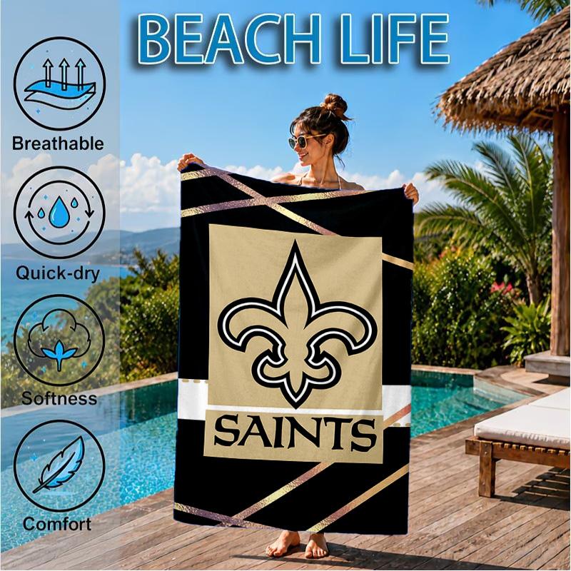 New Orleans Helmet Beach Towel, Microfiber Beach Towel, Perfect For Pool, Beach, Travel, Home Decor Beach Party Fan Gifts
