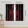 2 pezzi, Pannelli per tende popolari Stampa 2D Arco gotico Nero e rosso Poliestere resistente (senza asta) Svuota cose per vivere