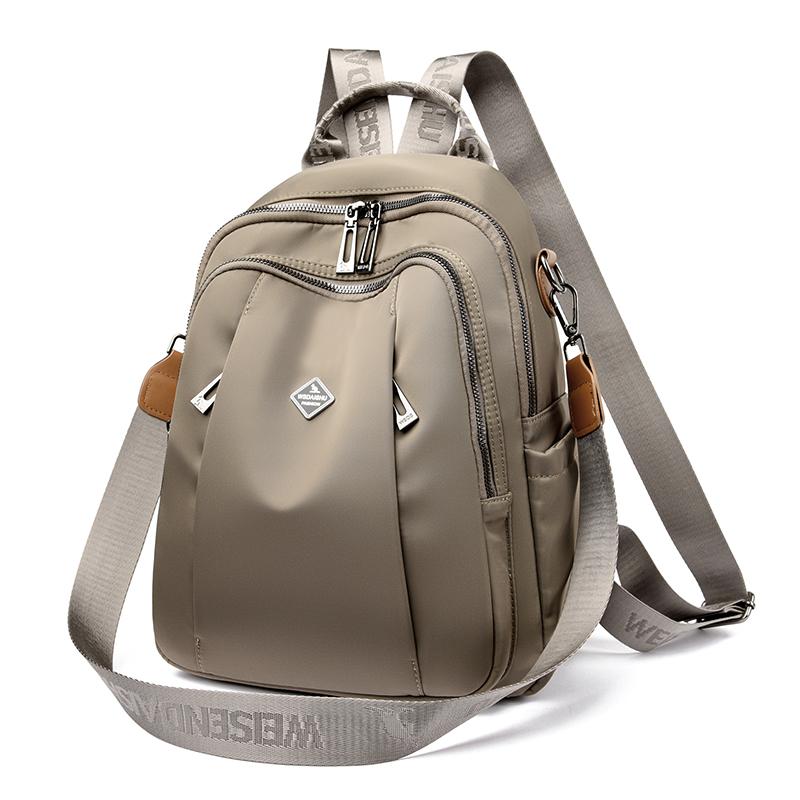 

Жіночий ретро-рюкзак Багатофункціональний Велика місткість Водовідштовхувальна Сумка через плече зелений/хакі