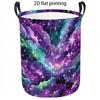 1pc Collapsible Laundry Basket with Sturdy Handle & Dreamy Galaxy Nebula Print - Space-Themed Hamper Suitable for Home,, Dorm Storage, Room, Clothes B