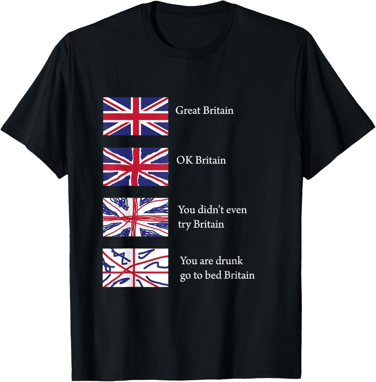 Great Britain - OK Britain Funny, Sarcastic Tshirt t-shirt S разноцветный