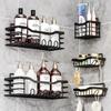 No Drill Bathroom Shelf Wall Mount Cosmetic Storage Rack 5 Tier Modern Style