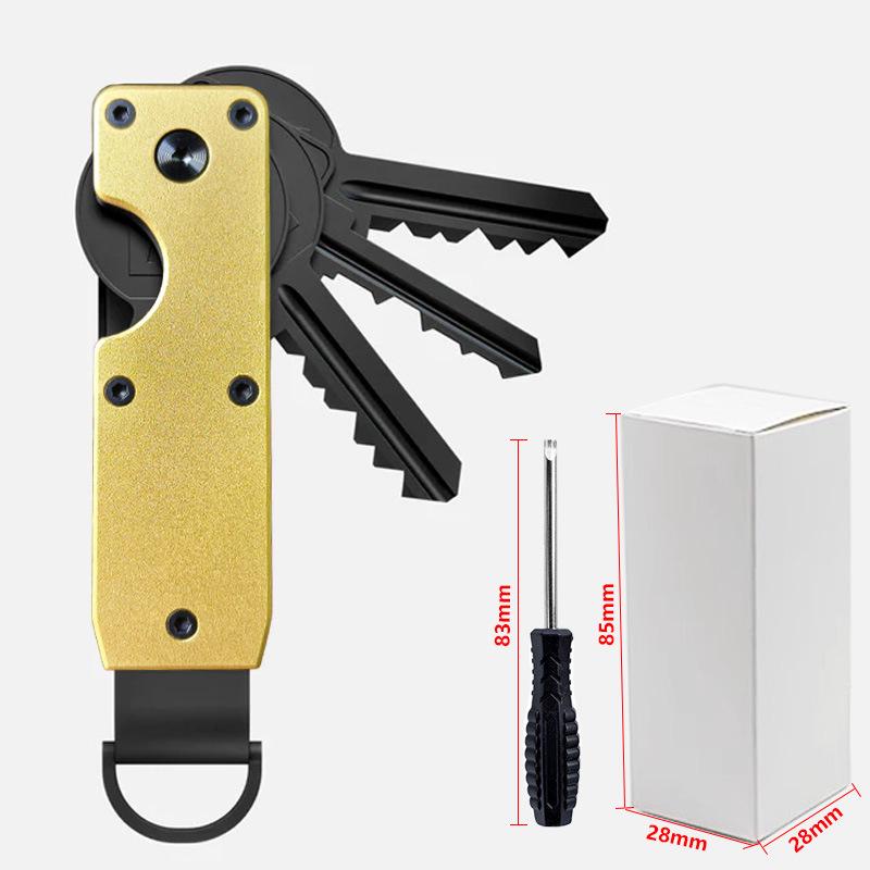 Temu Aluminum Alloy Keychain Organizer - Best Selling Foreign Gift