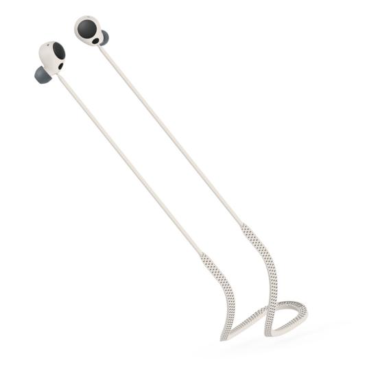 

Анти-потерянный ремешок для наушников, водонепроницаемый силиконовый шейный шнур, безопасный, удобный для ношения наушников для Sony WF-C700N бежевый