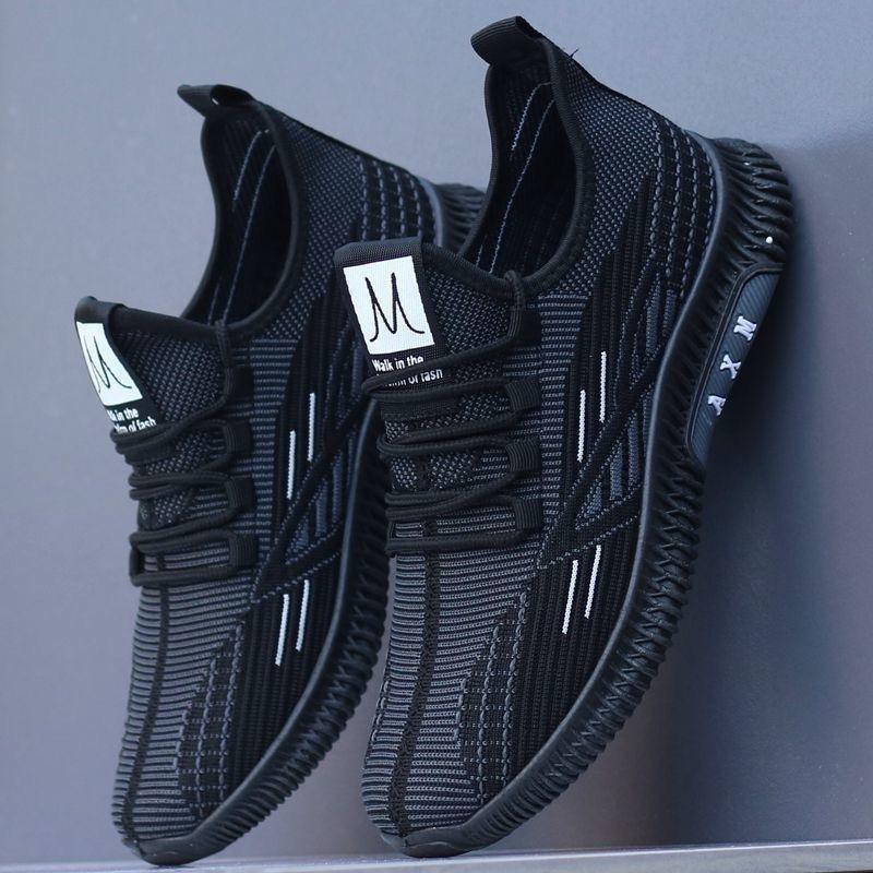 Neue alte Pekinger Stoffschuhe Herren Ein-Pedal atmungsaktives Mesh Sportliche Trendschuhe Studenten Freizeit Weichsohle Deodorant Laufschuhe