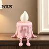 Funny Melting Candle Toy 3D Printing Ornament, Wax Liquid Texture Dripping Sculpture with Anthropomorphic Design Figure Movable Joints,