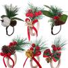 Christmas Napkin Rings Wooden Napkin Buttons for Christmas Hotel TablesHoliday Pinecone Bells Handmade Napkin Rings
