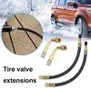 Truck Valve Extension Flexible Tire Inflator Hose Extension Tube Adapter For Auto Car Van Vehicles Tyre Air Pump Nipple X3W2