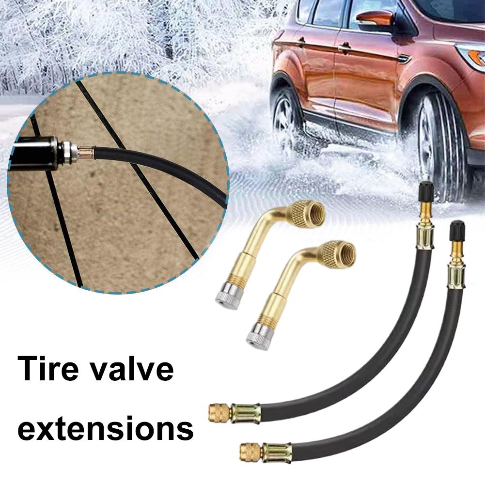 Truck Valve Extension Flexible Tire Inflator Hose Extension Tube Adapter For Auto Car Van Vehicles Tyre Air Pump Nipple X3W2