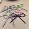Portachiavi con Ciondolo a Forma di Fiocco d'Amore Placcato Argento per Telefoni - Raffinato Piccolo Accessorio Regalo