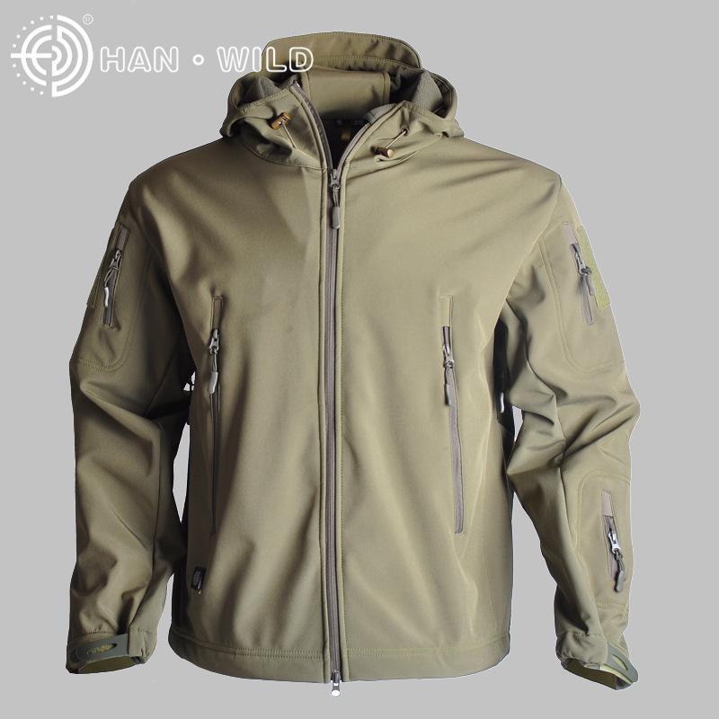 Hanye Sharkskin Softshell Camouflage Windbreaker for Men & Women - Breathable Outdoor Tactical Training Suit