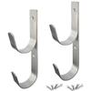 2 Pcs Swimming Pool Pole Hanger Space Sacving Holder with Screws Garden and Pool Accessories