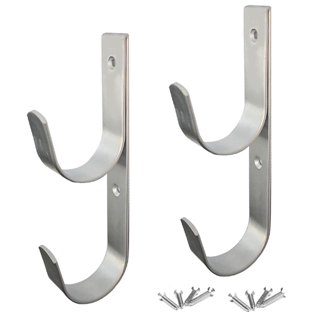 2 Pcs Swimming Pool Pole Hanger Space Sacving Holder with Screws Garden and Pool Accessories