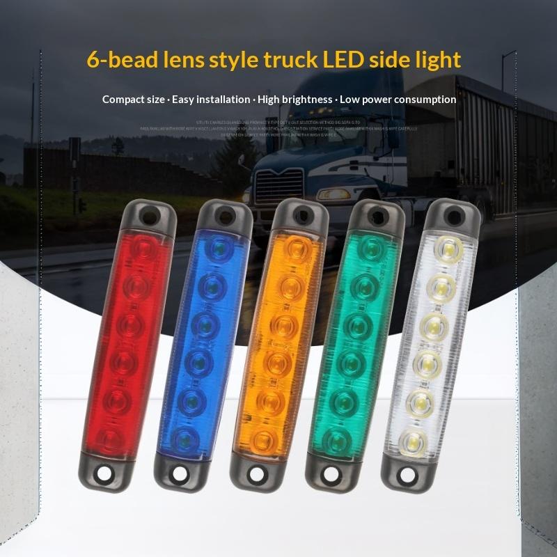 2Pcs Automotive LED Lights 12V/24V Universal Truck Van Side Marker Light Low-Speed LED Trailer Warning Light Rear Side Brake L