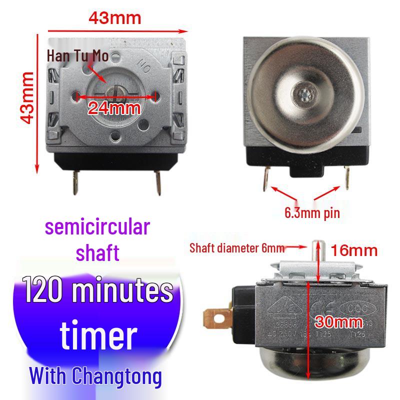 Timer per pentola a pressione elettrica e friggitrice ad aria con campanello, 60/90/120 Min, Interruttore temporizzatore a semicerchio/asse a croce