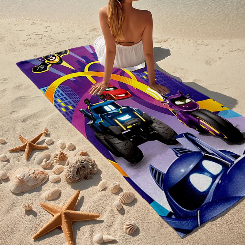 Ultra-Soft Beach Towel with Batwheels Theme,Ideal for Pool - Camping, Diving - Perfect Travel Essential, Vibrant Beach Towel.