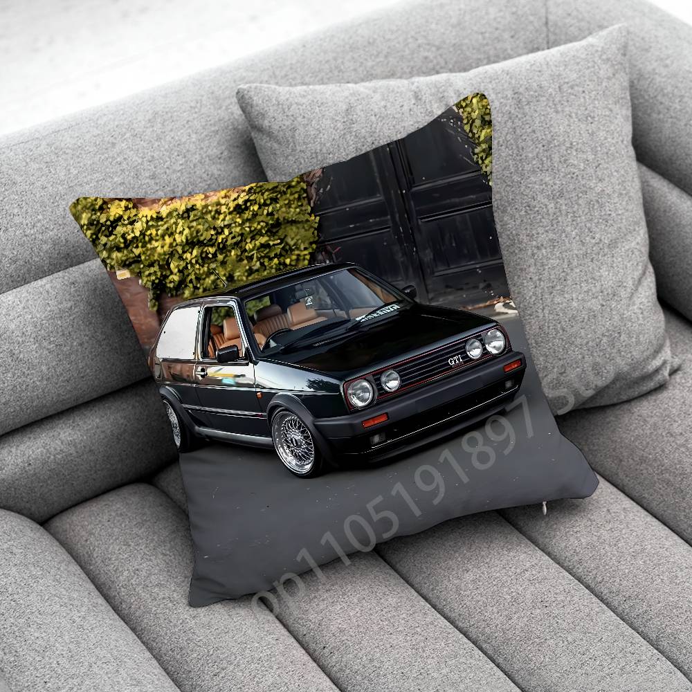 G-GOLF Car G-Gti Throw Pillow Case For 50x50cm 40x40cm 55x55cm 45x45cm 30x30cm Square Bedroom Pillowcase Cover