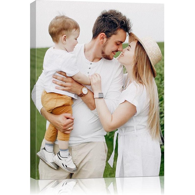 Personalized  Canvas Wall Art,  Canvas Prints with Your Photos for Living Room, Bedroom, Wedding Pet Baby Family Photo Framed Wall Art, ized Photo