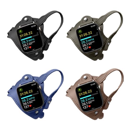 Cyklistický řemínek na hodinky Kompatibilní pro Apple Watch Series Nastavitelný Vintage Faux Leather Náramek na chytré hodinky Náhradní