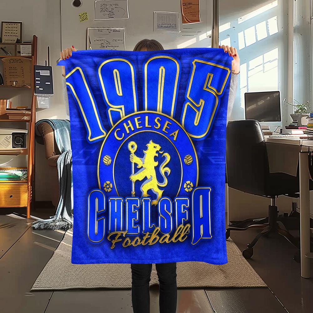 

The Blues logo Print FlAannel Blanket, High quality Comfortable for All Seasons, Home Decor, Warmth and Comfort 80cm x 120cm