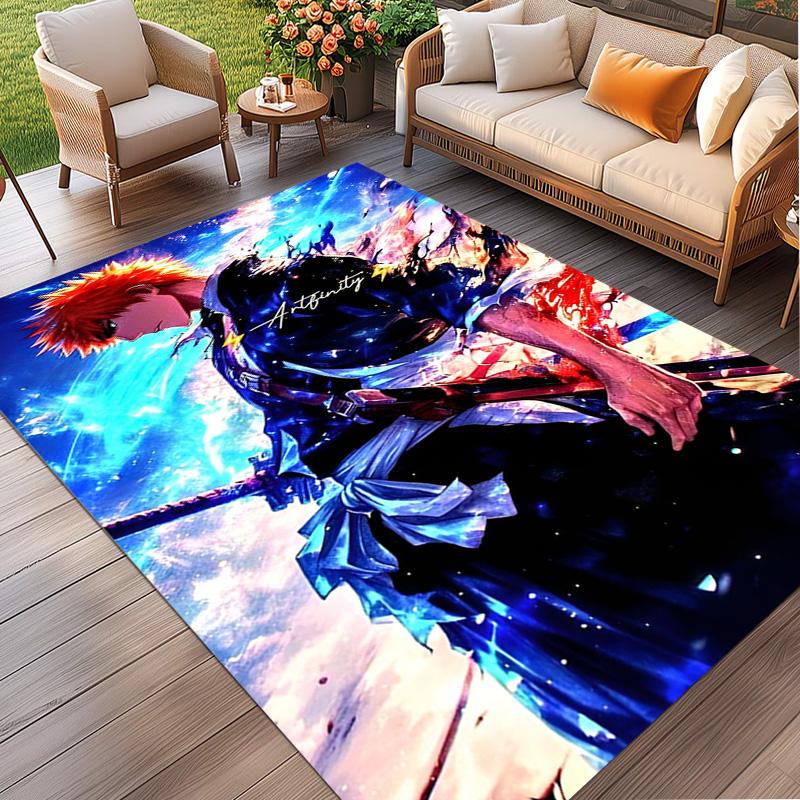 BLEACH Druck Teppich, Waschbarer Boden Teppich, Für Eingangsbereich Wohnheim Waschküche Büro Arbeitszimmer, Heimdeko Geburtstag Weihnachtsgeschenk