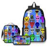 Rhythm Box Game Merchandise Schooltas Sprunki Cartoon Rugzak Lunchtas Etui Drie Delig Set