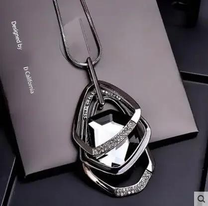 Classic Geometric Irregularity Pendant Long Necklace for Women New Sweater Accessories Cute Gifts Hip Hop Jewelry