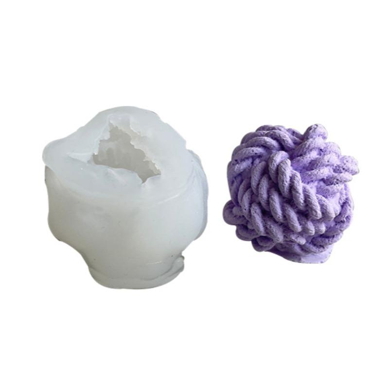 

3D Шерстяной Шар Силиконовая Форма для Свечей Неправильный Плетеный Шар Узел Веревки Домашний Гипсовый Орнамент Формы для Мыла Кухонная Выпечка Форма для Конфет