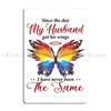 I know heaven is a beautiful place because they have my husband Metal Plaque Club Pub Wall Decor Printing Tin Sign Poster