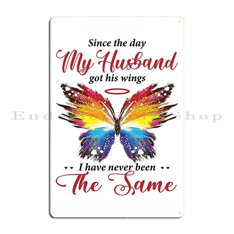 I know heaven is a beautiful place because they have my husband Metal Plaque Club Pub Wall Decor Printing Tin Sign Poster