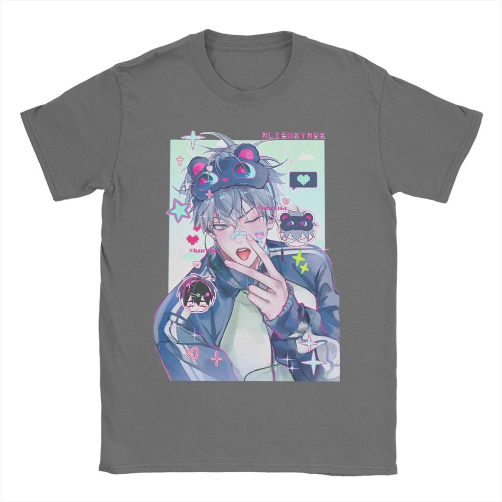 Lustiges Alien-Bühnen-T-Shirt für Herren und Damen, Rundhals, reine Baumwolle, Till Ivan Cartoon, kurzärmelig, Party-Kleidung