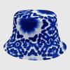 Neutral Summer Tie Dye Printed Fisherman Hat Outdoor Breathable Hat Sunshade