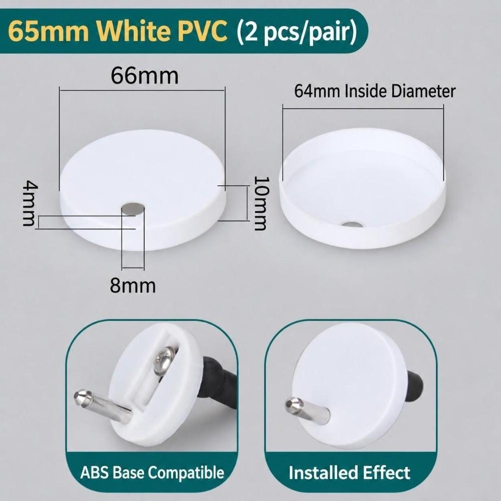 Tampa Decorativa para Parafuso de Dobradiça de Vaso Sanitário 55/60/65mm Tampa para Parafuso de Vaso Sanitário Reparo de Vaso Sanitário