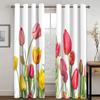 Ready Made Tulip Curtains for Window Treatment Small Window Drapes Living Area Room Kitchen Mother's Day Gift New Fashion Various Pattern