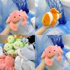 Shark Turtle Crab Ocean Family Plush Keychain With Soft Material For Gift And Decoration