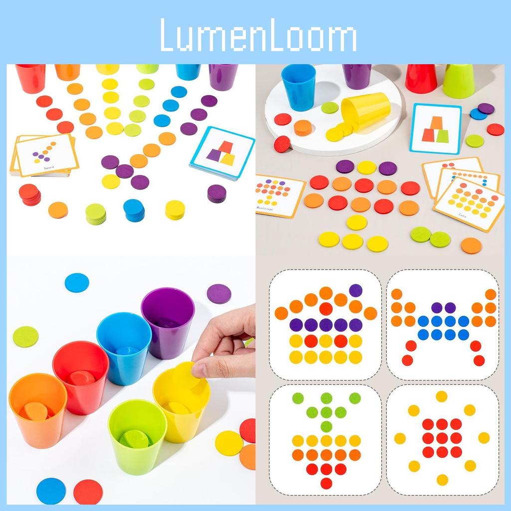 Color Sorting Wooden Stacking Cups Toy For Kids Educational And Cognitive Skills