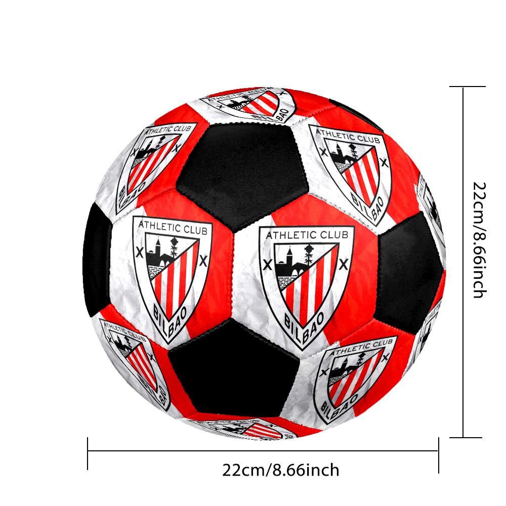 Pallone da Calcetto Indoor Athletic Club de Bilbao Colorato Cucito a Macchina PVC Misura 5 Allenamento di Squadra Pronto per la Competizione Durevole Rimbalzo Elevato Fantastico Regalo Sportivo